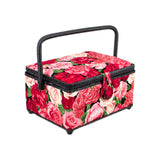 Sewing Basket Small Rectangle- Rose Red
