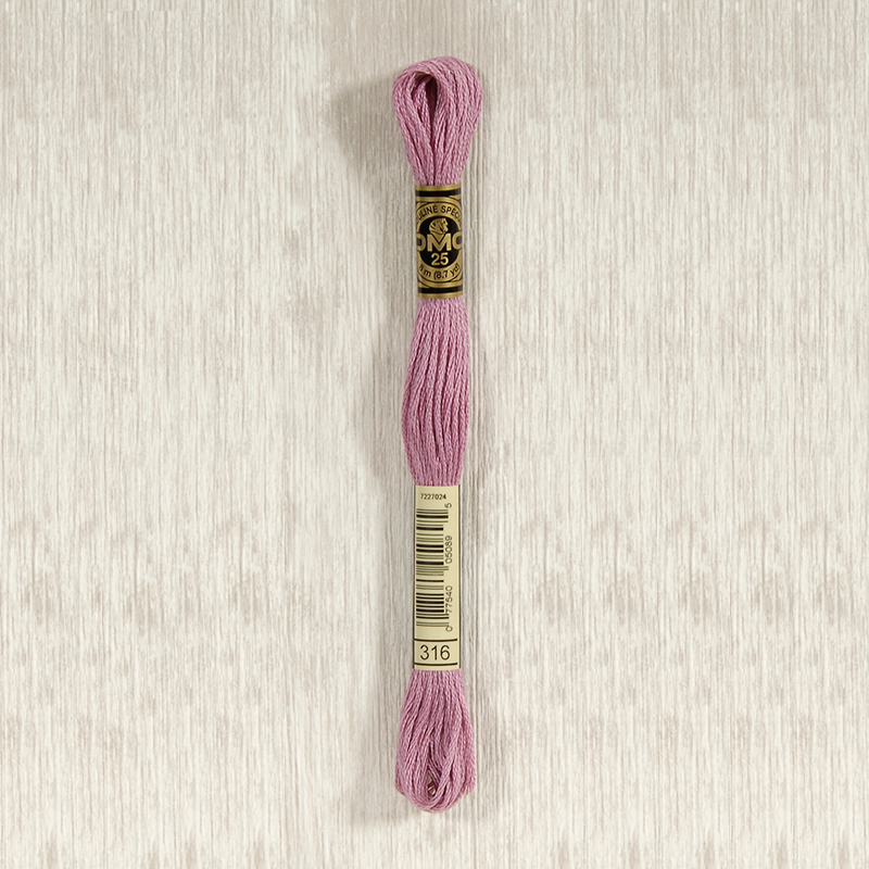 DMC 316 Medium Antique Mauve - 6 Strand Embroidery Floss