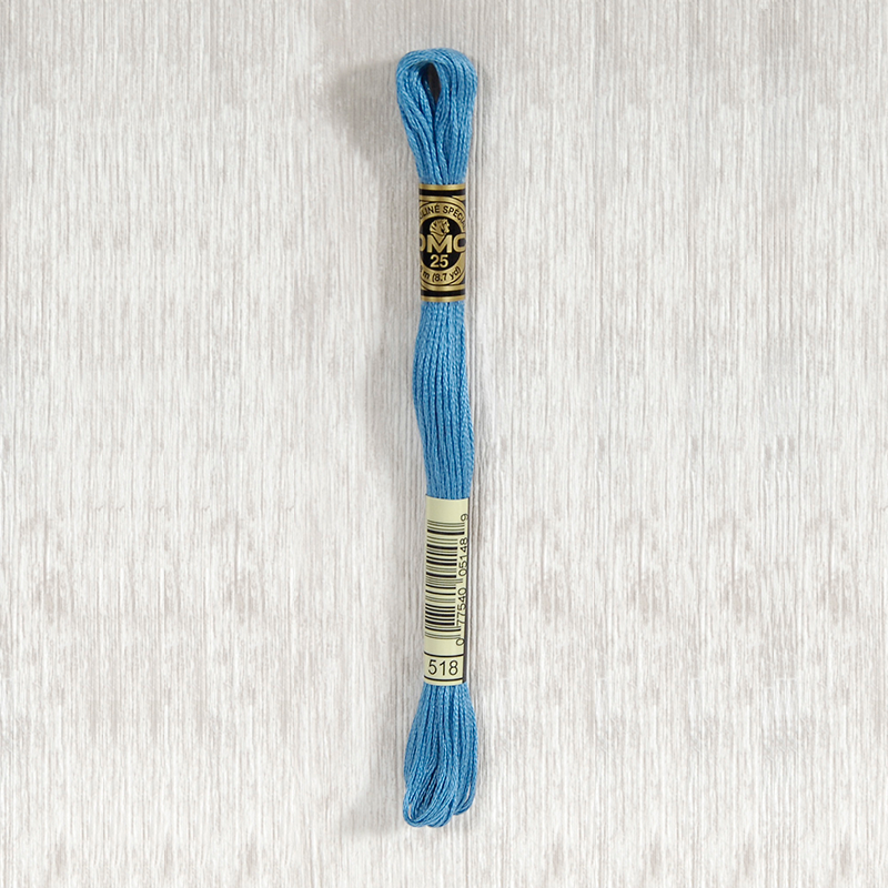 DMC Stranded Cotton 0518 Light Wedgewood Blue