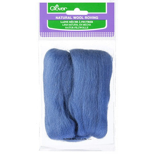 Natural Wool Roving 7923 Blue