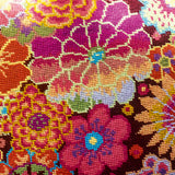 Fire Flowers Cushion tapestry kit  2- Morris & Sons for premium quality tapestry kits