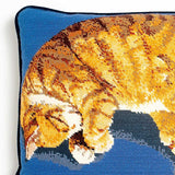 Marmalade Cat Blue Cushion - Morris & Sons Australia