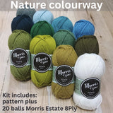 Nature Colourway Dot Baby Blanket | Morris and sons exclusive kit