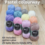 Pastel Colourway Dot Baby Blanket | Morris and sons exclusive kit