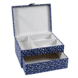 DMC Rectangle Sewing Box Large Blue